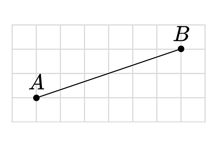 Bisect this line between A and B
